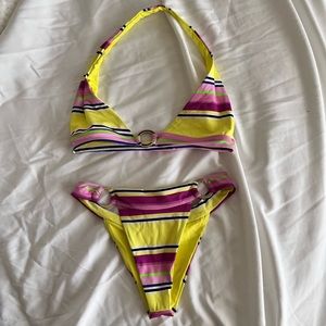 Frankie’s Bikinis Striped Set